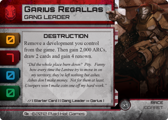 Garius Regallas Card